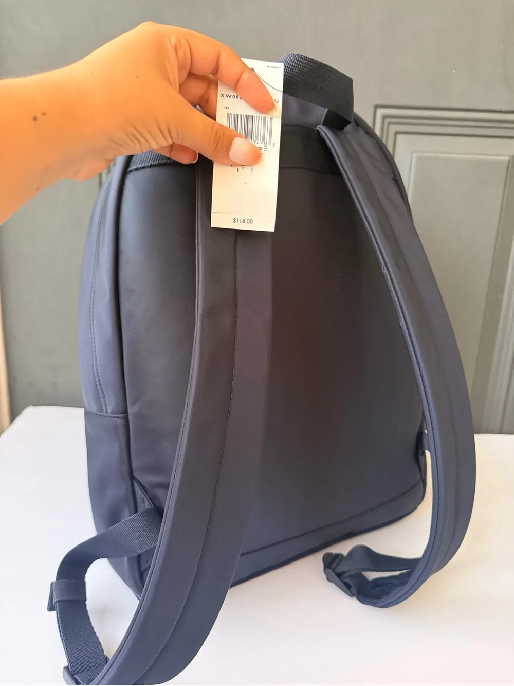 Tommy Hilfiger Navy, Red & White Logo Front Pocket Backpack